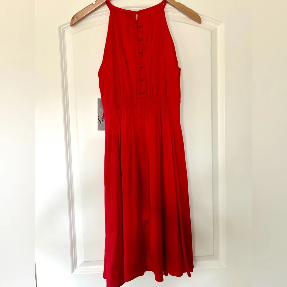NWT Sessi Elegant Ruby Red Cocktail Dress- Sz S - Picture 6 of 10